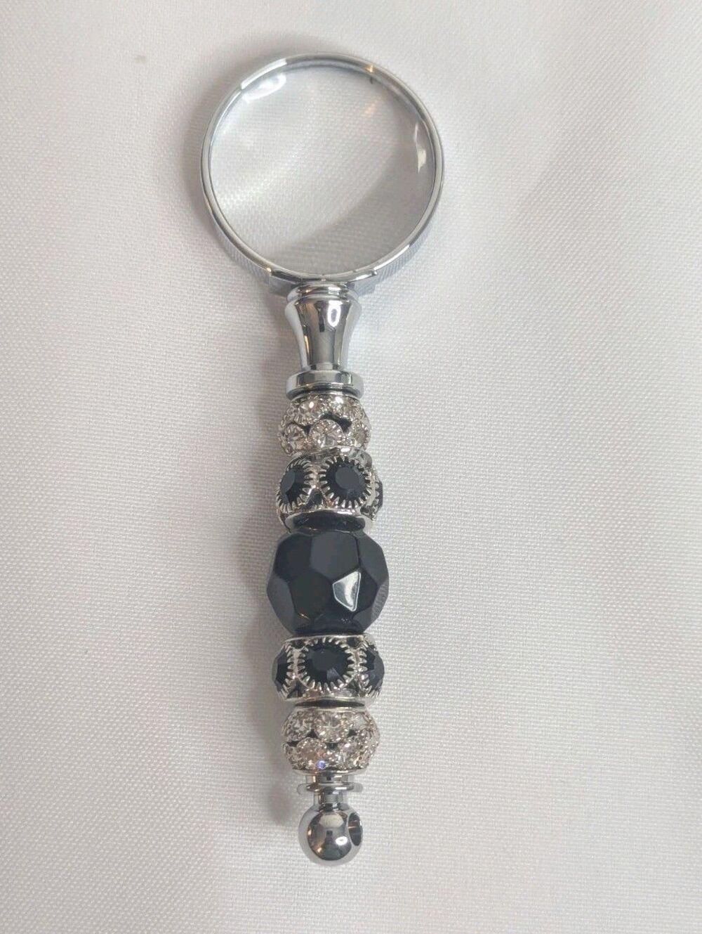 Magnifying Glass Accessory - Black, Silver, 4 inch, Handmade, NEW